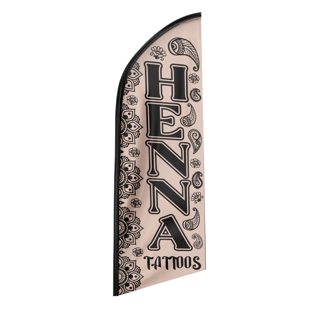 8FT Henna Tattoos Swooper Flag (Flagpole Not Included 3.4)